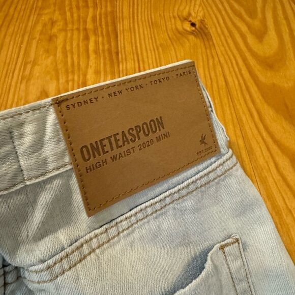 ONE TEASPOON High Waist 2020 Mini Denim Jean Skirt Women’s SIZE 23 - Picture 7 of 9